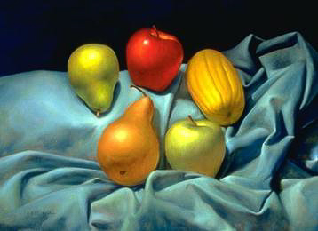 STRAIGHT, WITH A TWIST, oil on canvas, 34 x 47 inches, copyright ©1994