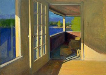 HOUSE ON THE BAY, oil on canvas, 50 x 70 inches, copyright ©1994 