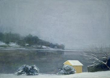 WINTER LANDSCAPE, oil on canvas, 50 x 70 inches, copyright ©1995 