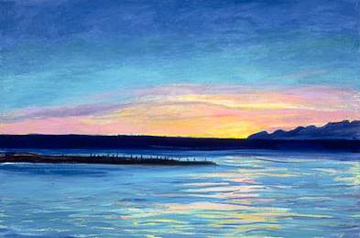 PUGET SOUND SUNSET, oil on canvas, 20 x 30 inches, copyright ©1987 
