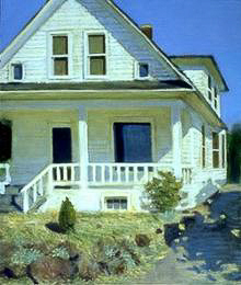 HOUSE IN THE MORNING SUN, oil on canvas, 30 x 20 inches, copyright ©1993 