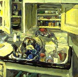 KITCHEN SINK, oil on canvas, 24 x 24 inches, copyright ©1994 