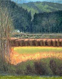 BERRY FIELDS IN WINTER, oil on canvas, 23 x 31 inches, copyright ©1994