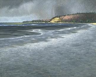 COAST RAIN, SHOALWATER BAY, oil on canvas, 42 x 52 inches, copyright ©1995 