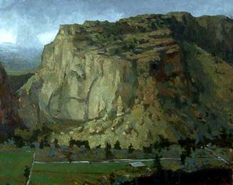 SMITH ROCK, oil on canvas, 24 x 30 inches, copyright ©1995 