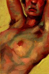 ARM PITS, oil on canvas, 6 x 4 inches, copyright ©1995 