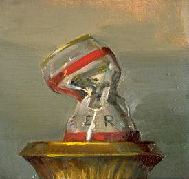 A TOAST, oil on masonite, 7 x 7.5 inches, copyright ©1993 